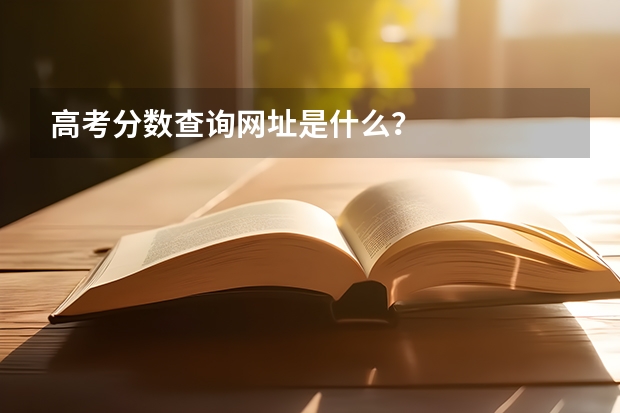 高考分数查询网址是什么？