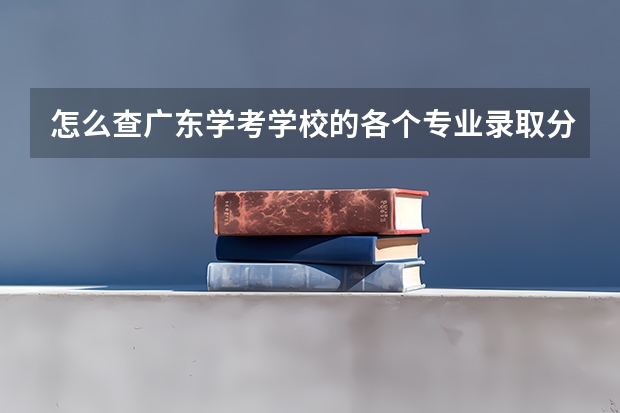 怎么查广东学考学校的各个专业录取分数线