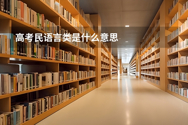 高考民语言类是什么意思