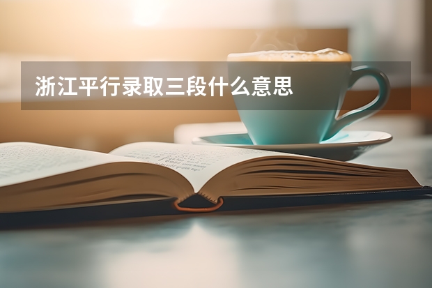 浙江平行录取三段什么意思