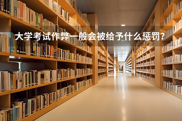 大学考试作弊一般会被给予什么惩罚？